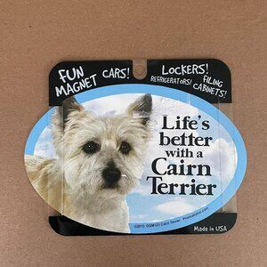 NWT Prismatix Decal Dog Life's Better with a Cairn Terrier Magnet